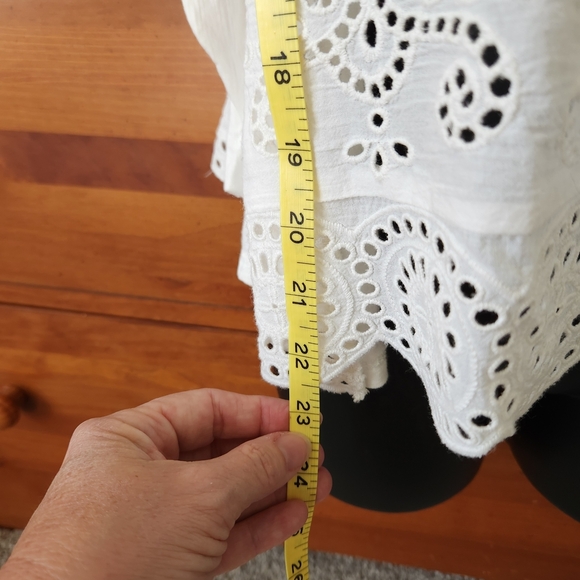 Anthropologie NWT Sustainable Ivory White Lace Sleeveless Top - XS - Picture 3 of 7
